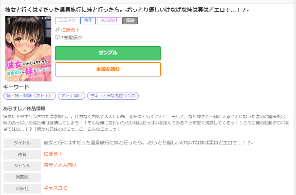 彼女と行くはずだった温泉旅行に妹と行ったら。-おっとり優しいけなげな妹は実はどエロで…！？-　ギャラコミ